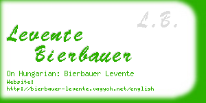 levente bierbauer business card